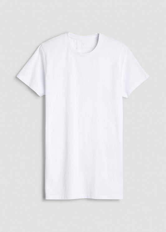 MODERN-FIT Garment Dyed Cotton Men's Tall T-Shirt in White