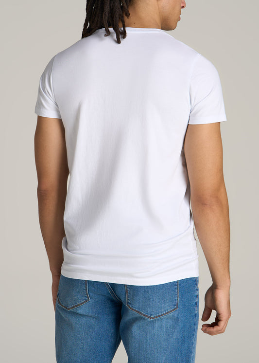 MODERN-FIT Garment Dyed Cotton Men's Tall T-Shirt in White