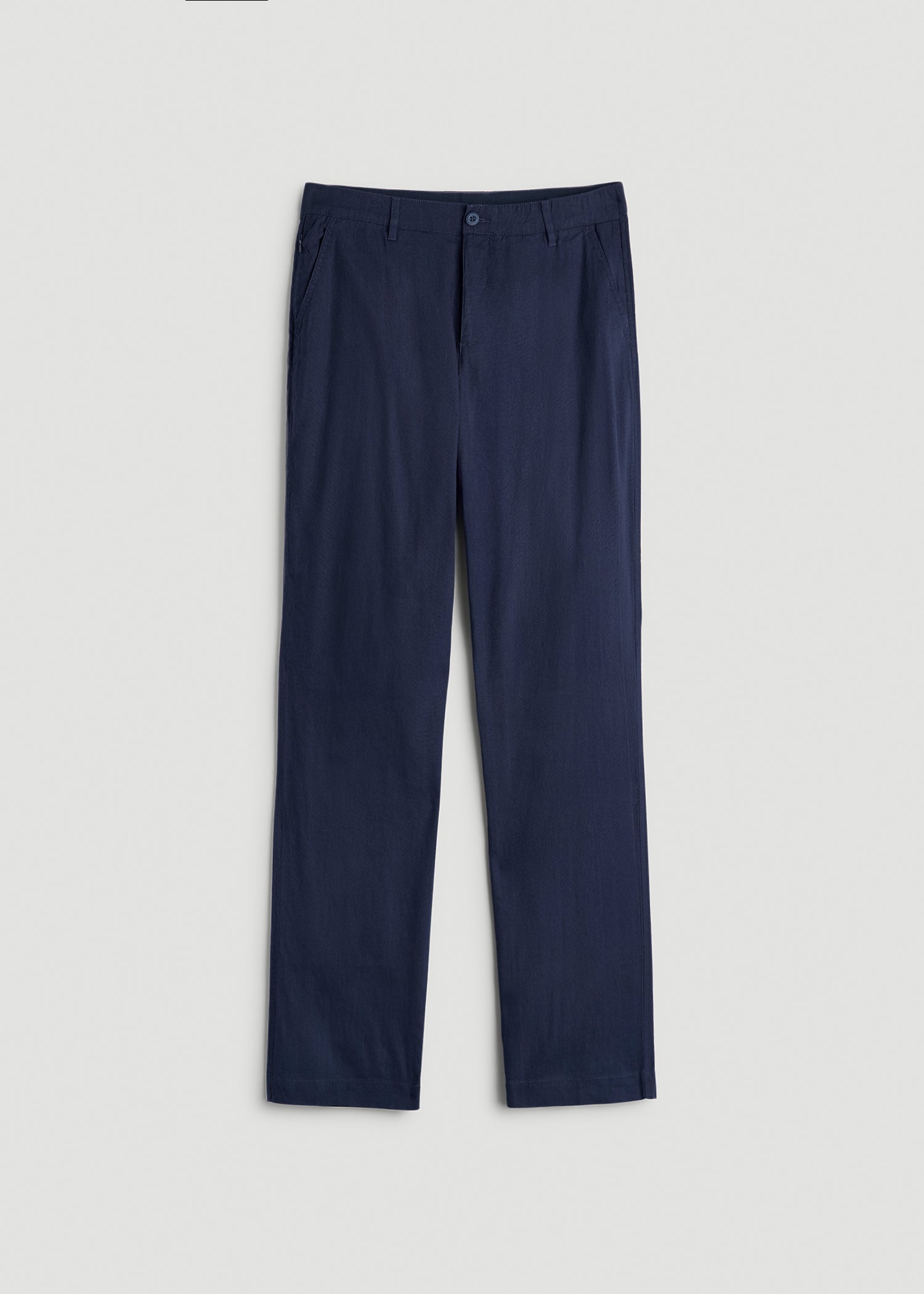 Garment Dyed Linen Casual Pants for Tall Men in Summer Blue
