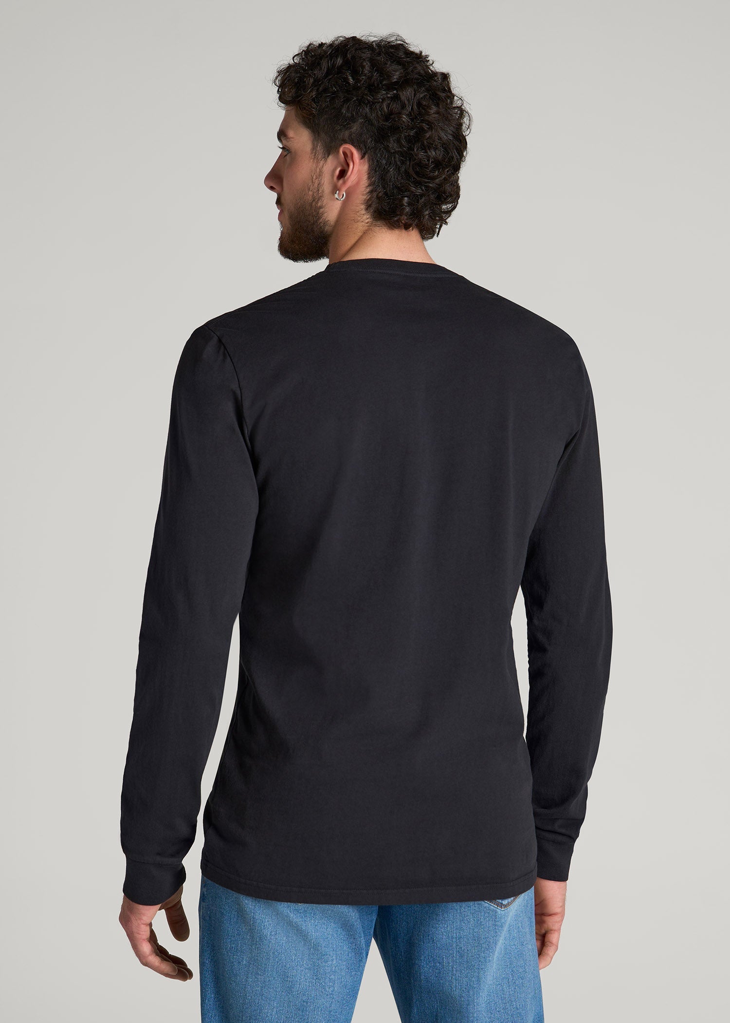 Garment Dyed Long Sleeve Pocket Tall Men's Tee | American Tall