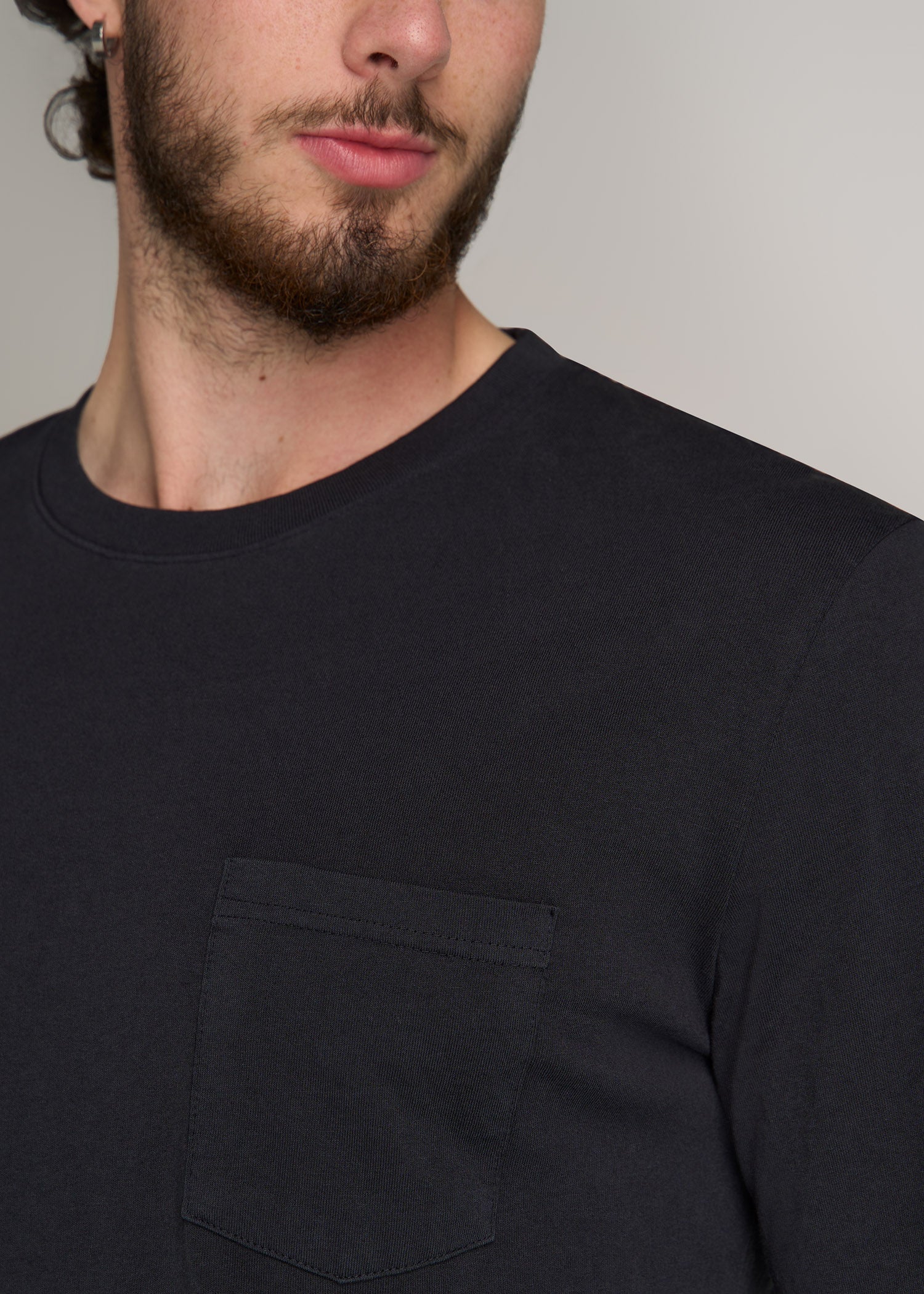 American-Tall-Men-Garment-Dyed-Long-Sleeve-Pocket-Tee-Black-Detail