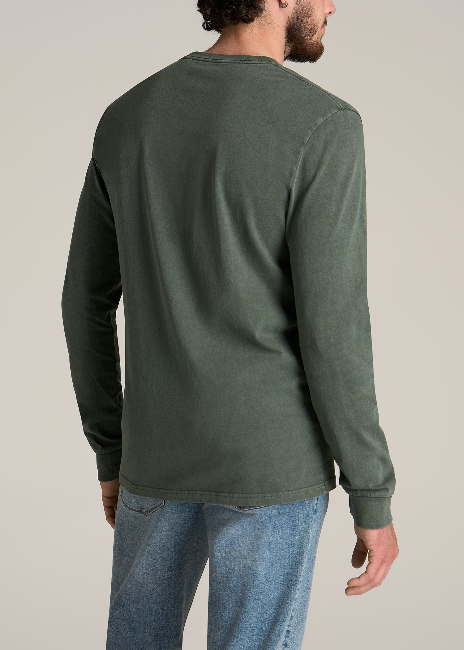 American-Tall-Men-Garment-Dyed-Long-Sleeve-Pocket-Tee-Spring-Olive-Back