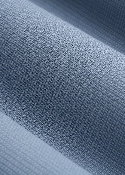 Textured Garment Washed Stretch Cotton Blazer for Tall Men in Chambray