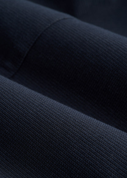 Textured Garment Washed Stretch Cotton Blazer for Tall Men in Evening Blue