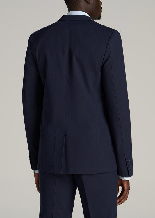 Garment Washed Stretch Chino Tall Blazer in Evening Blue