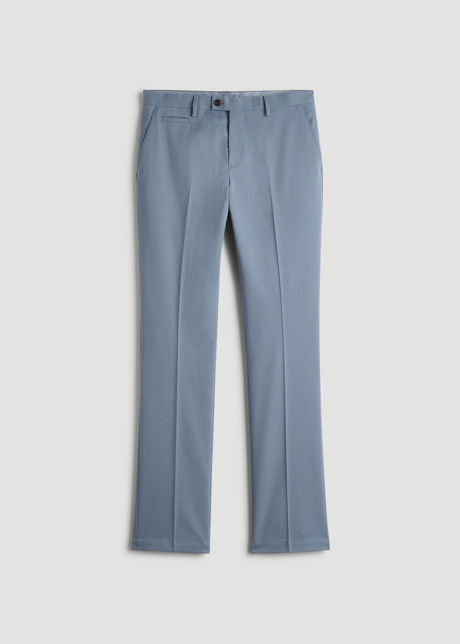 Textured Garment Washed Stretch Cotton Suit Pants for Tall Men in Chambray 40 / 40 / Chambray Textured Garment Washed Stretch Cotton Suit Pants for Tall Men in Chambray 40 / 40 / Chambray