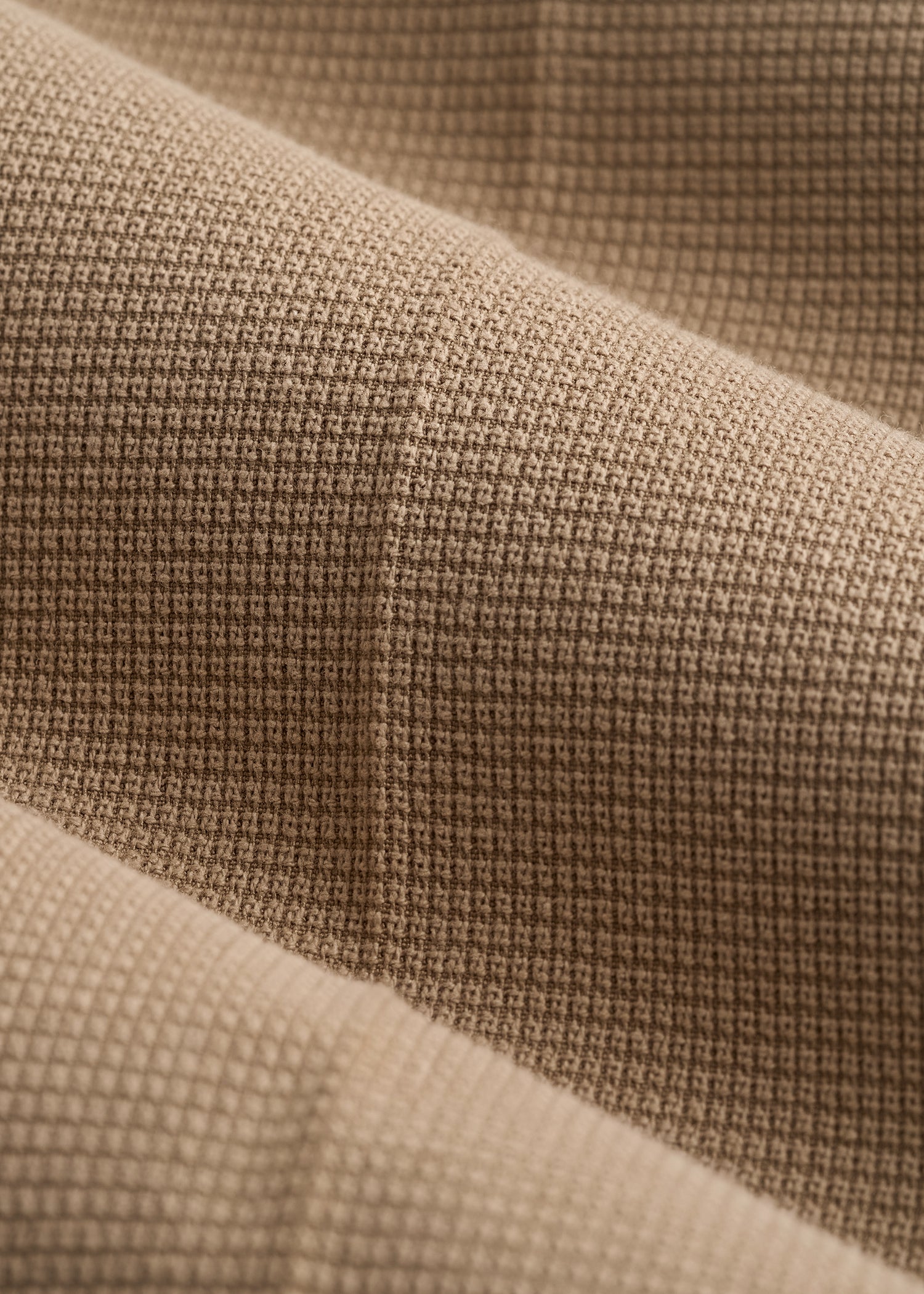 Textured Garment Washed Stretch Cotton Suit Pants for Tall Men in Desert Khaki