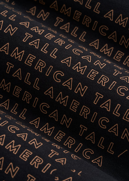 Giraffe Graphic Tee for Tall Men in Black