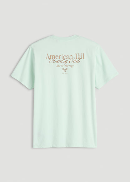 Country Club Graphic Tee for Tall Men in Blue