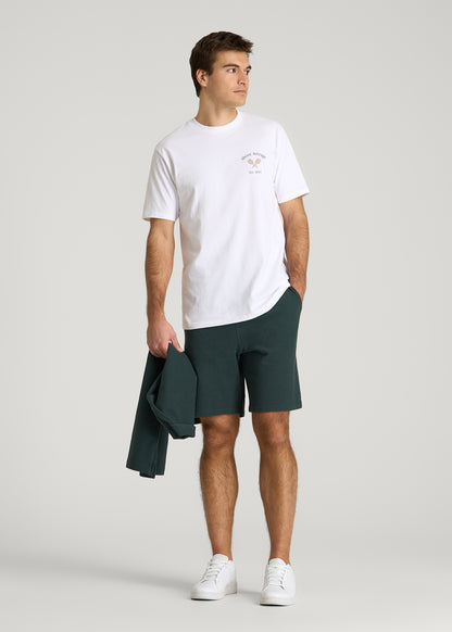 Country Club Graphic Tee for Tall Men in White