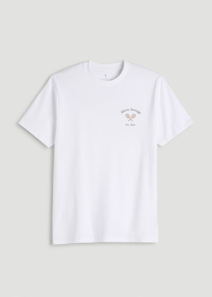 Country Club Graphic Tee for Tall Men in White