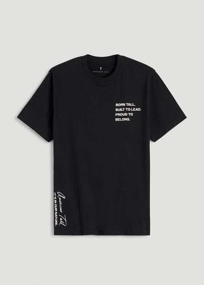 Mission Graphic Tee for Tall Men in Black
