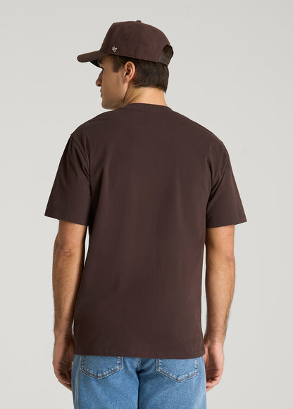 Mission Graphic Tee for Tall Men in Brown