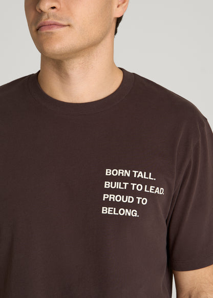 Mission Graphic Tee for Tall Men in Brown
