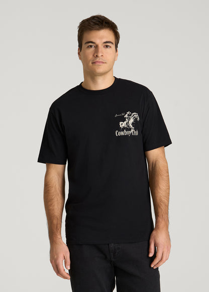 Rodeo Graphic Tee for Tall Men in Black