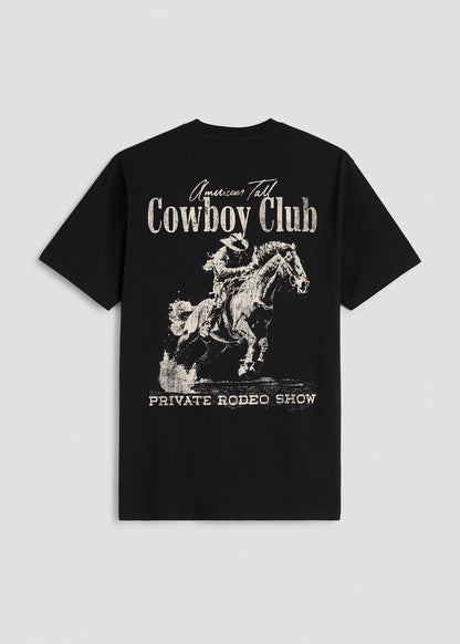 Rodeo Graphic Tee for Tall Men in Black
