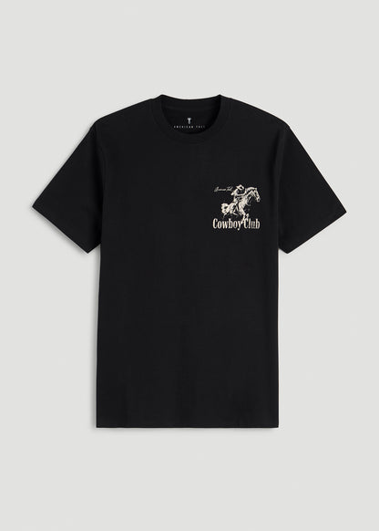 Rodeo Graphic Tee for Tall Men in Black