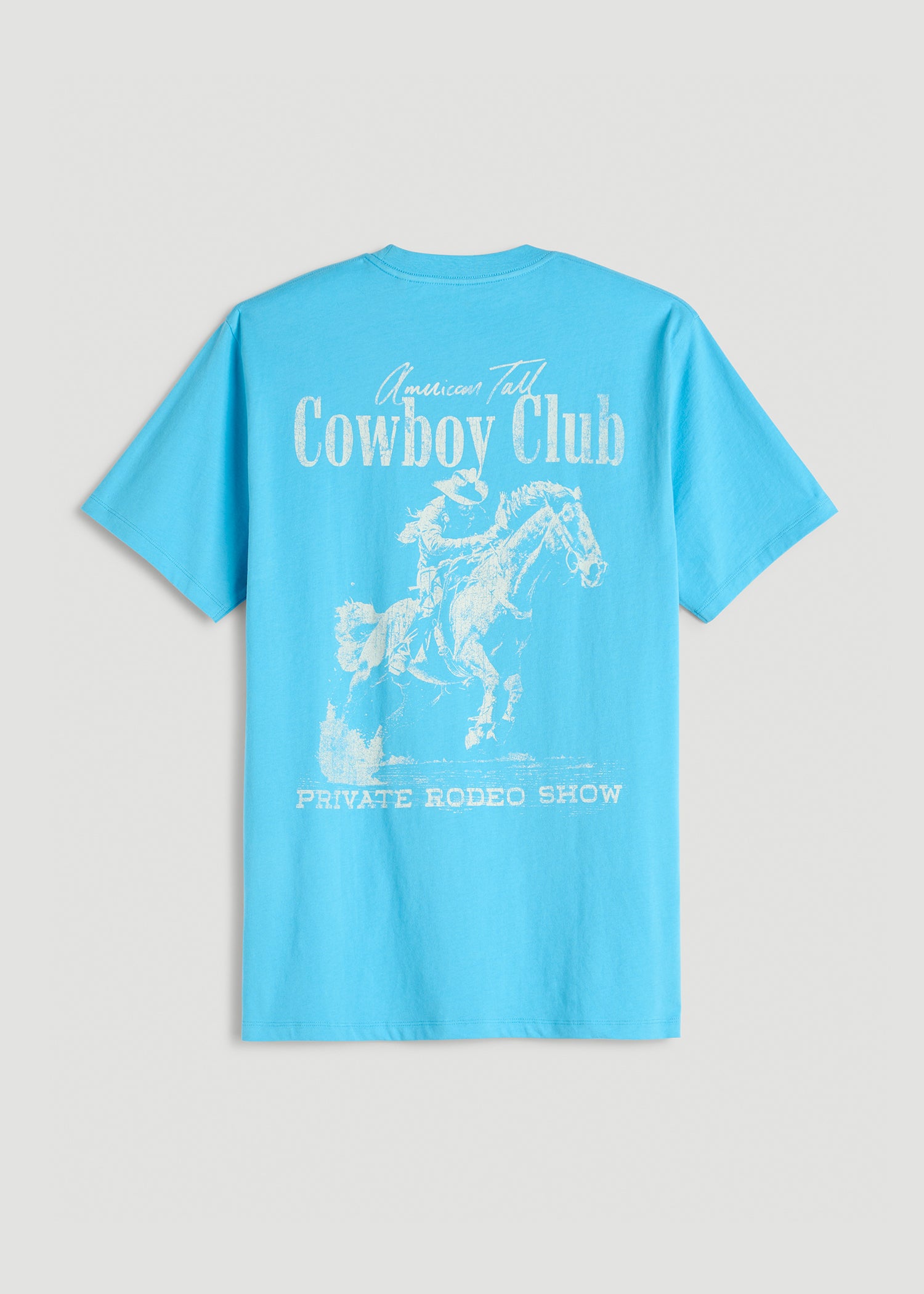 Rodeo Graphic Tee for Tall Men in Blue