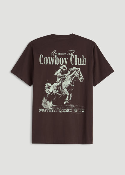 Rodeo Graphic Tee for Tall Men in Brown
