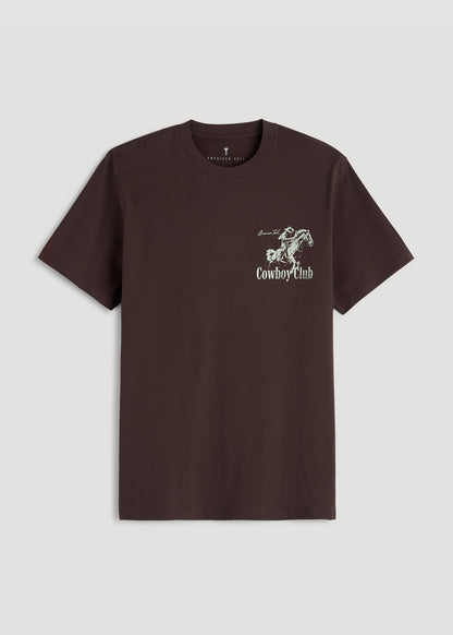 Rodeo Graphic Tee for Tall Men in Brown