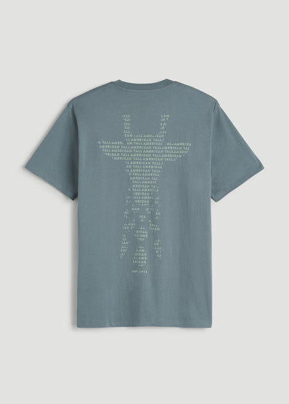 Giraffe Graphic Tee for Tall Men in Trooper