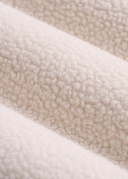 Half Snap Sherpa Sweatshirt for Tall Men in Natural