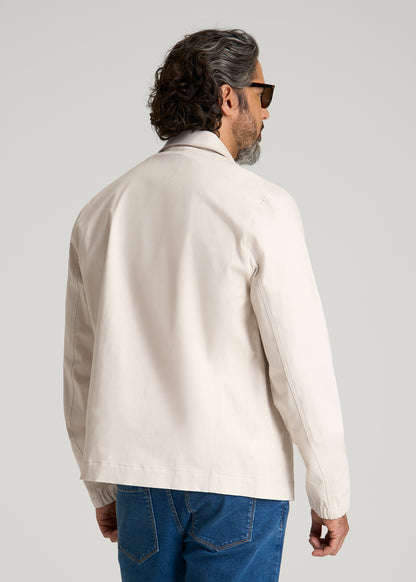 Harrington Jacket for Tall Men in Crystal Sand