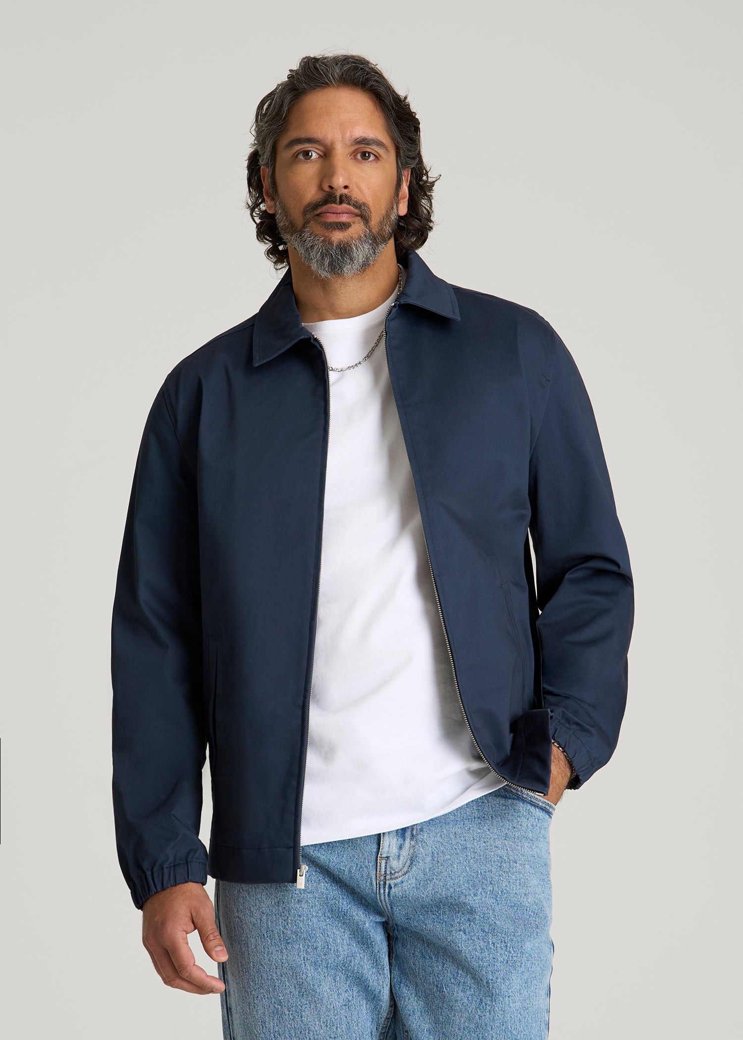 ジャケット・アウター cantate harrington jacket NAVY 44 Harrington Jacket for Tall Men | American Tall