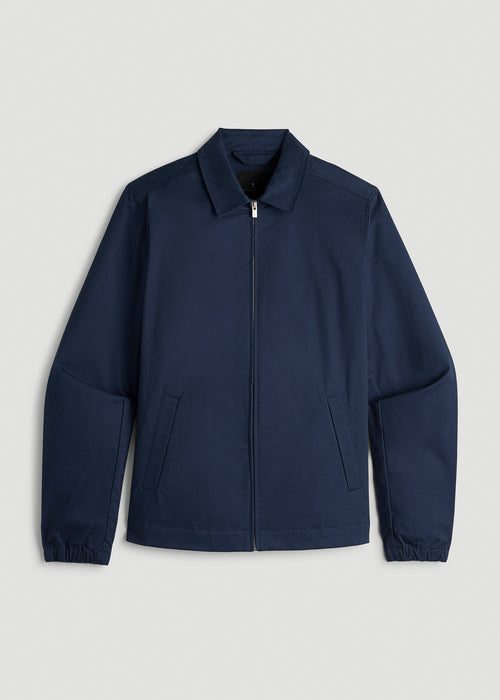 Harrington Jacket for Tall Men in Navy Blue