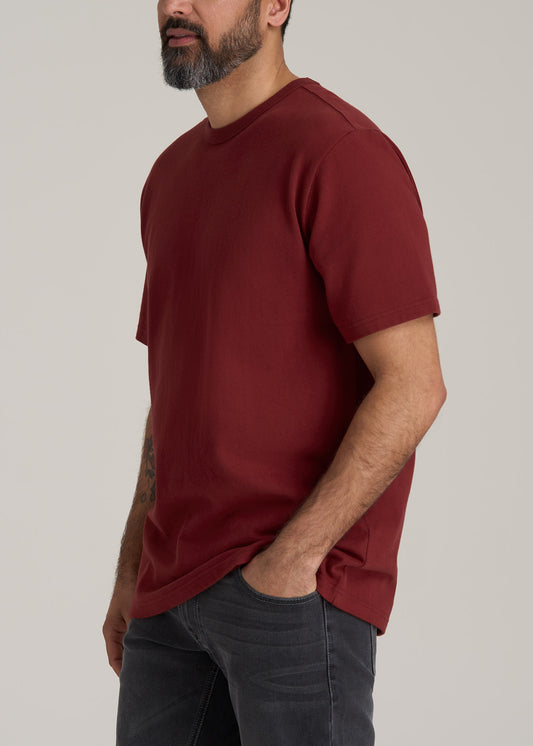 LJ&S Heavyweight RELAXED-FIT Tall Tee in Sumac Red