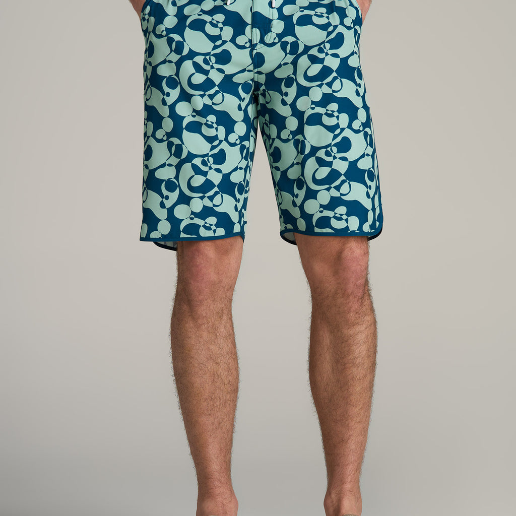 Hi-Tide Scallop Board Shorts for Tall Men American Tall