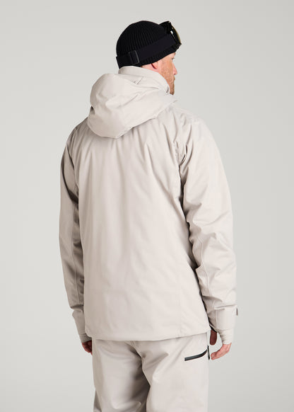 Insulated Ski Jacket for Tall Men in Evergrey