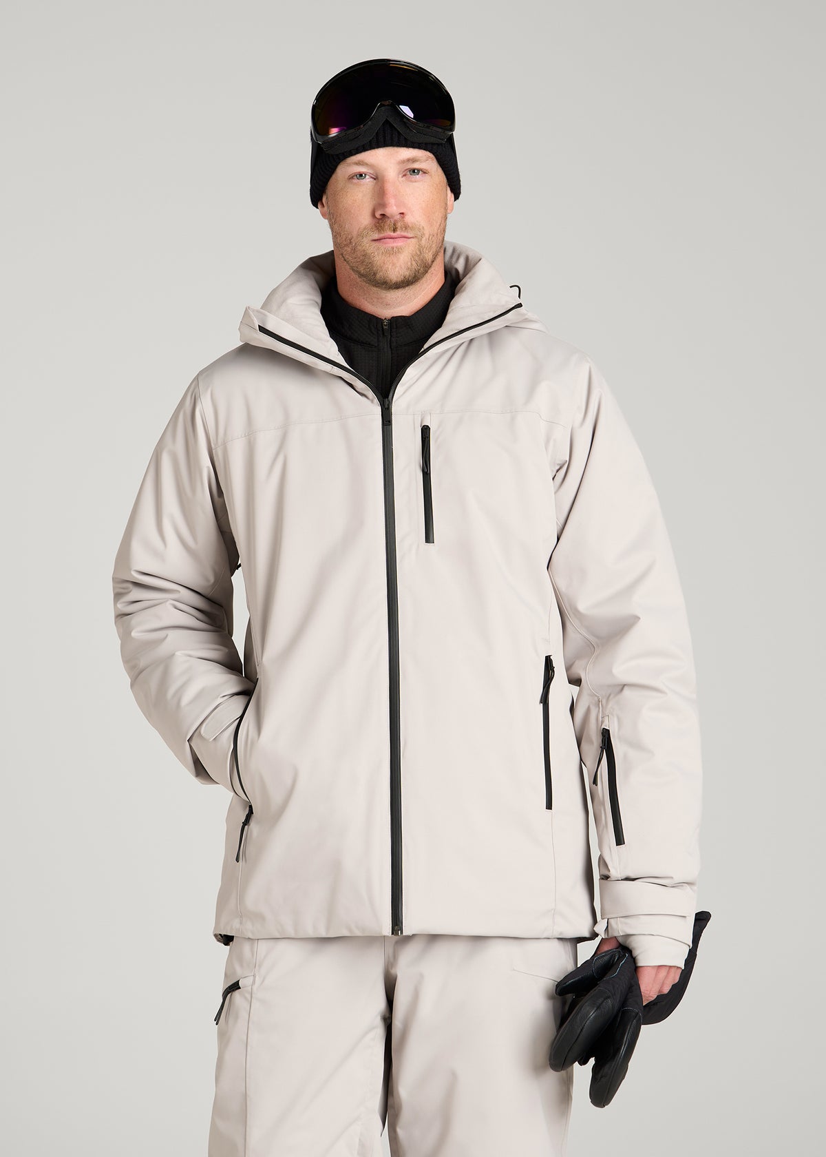 Insulated Ski Jacket for Tall Men in Evergrey