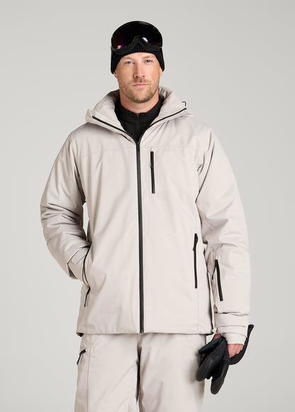 Insulated Ski Jacket for Tall Men in Evergrey