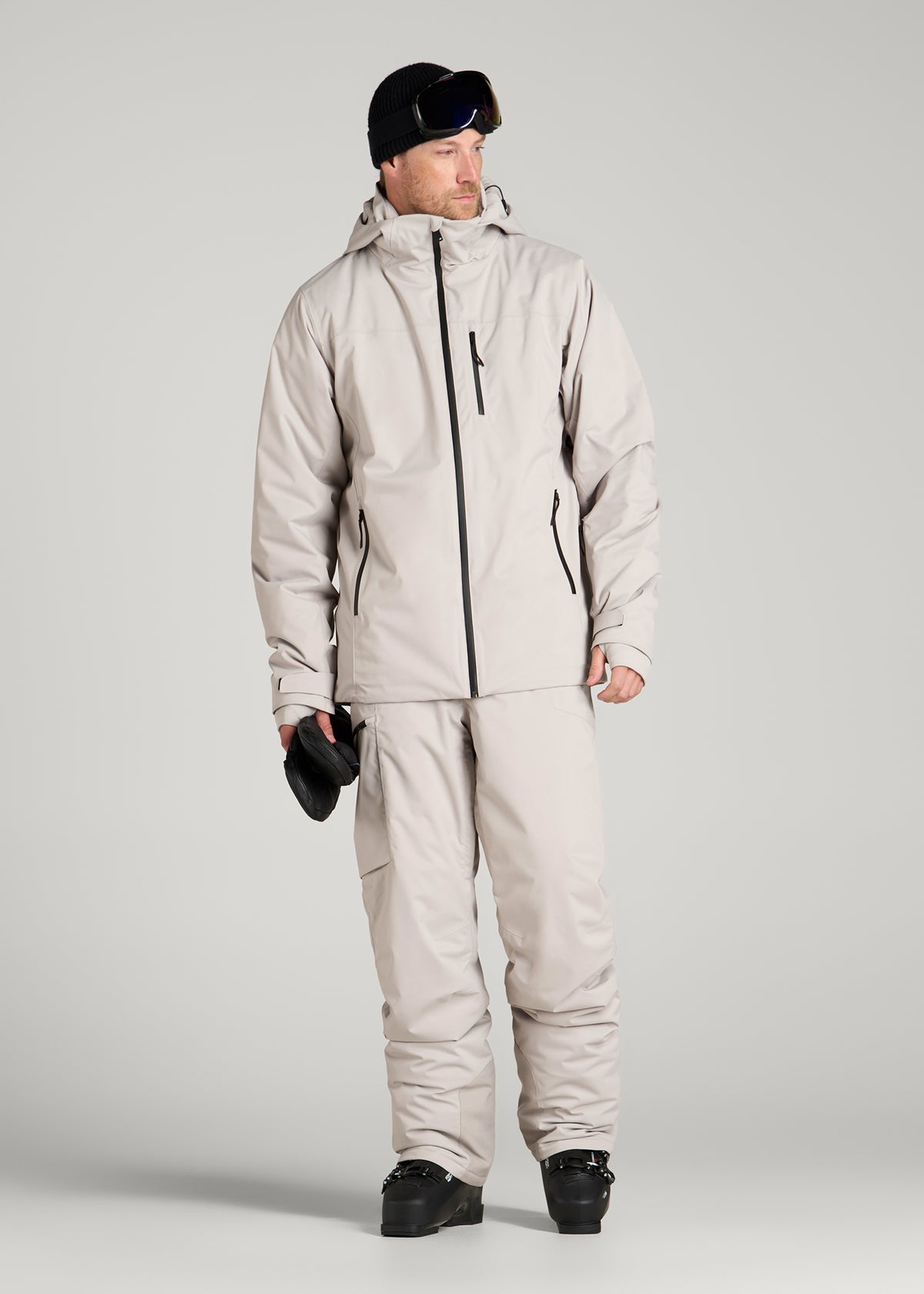 Insulated Ski Jacket for Tall Men in Evergrey
