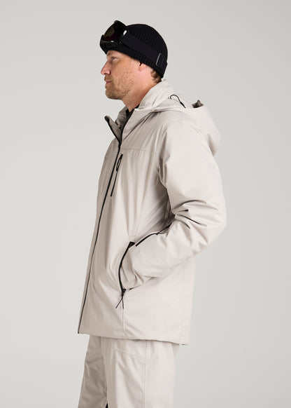 Insulated Ski Jacket for Tall Men in Evergrey