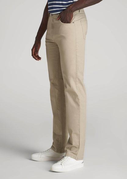 J1 STRAIGHT Leg Five-Pocket Pants for Tall Men in Desert Khaki