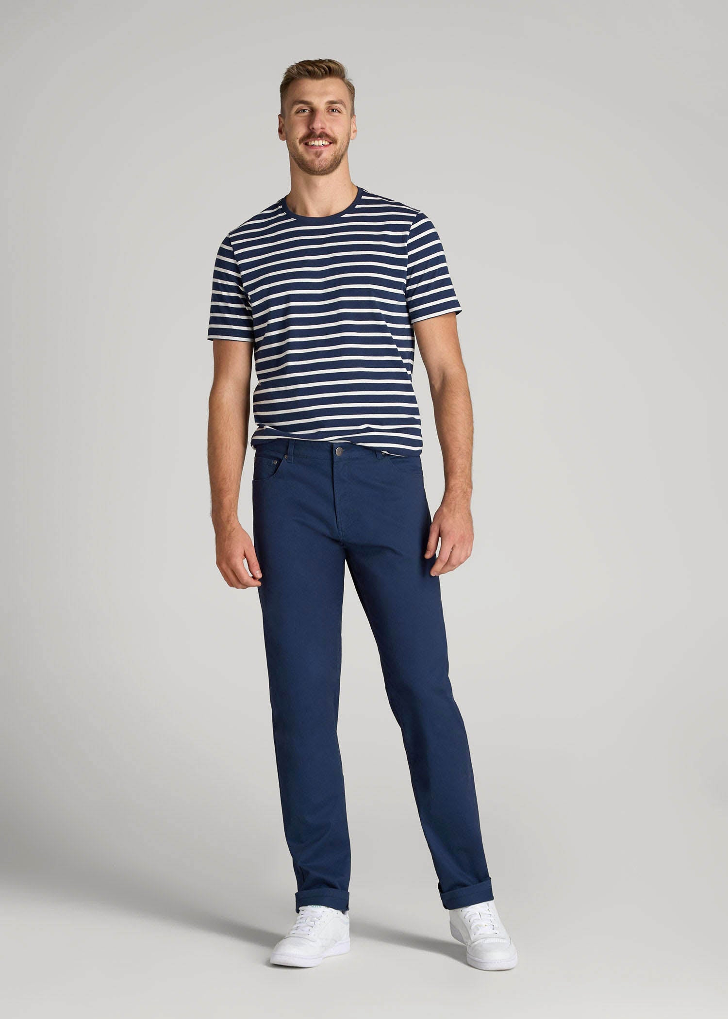 J1 Straight Leg Five-Pocket Pants For Tall Men Marine Navy