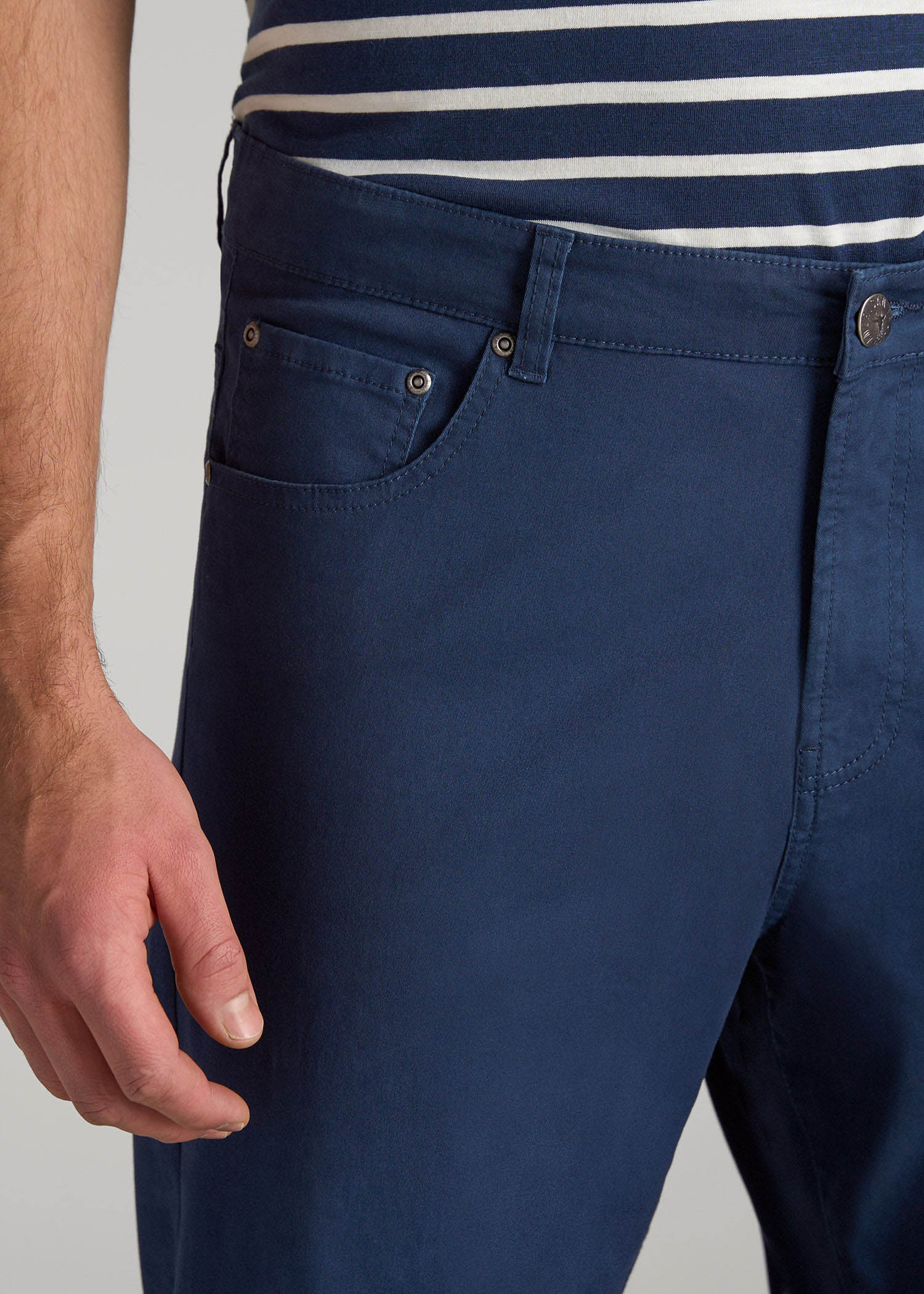 J1 Straight Leg Five-Pocket Pants For Tall Men Marine Navy