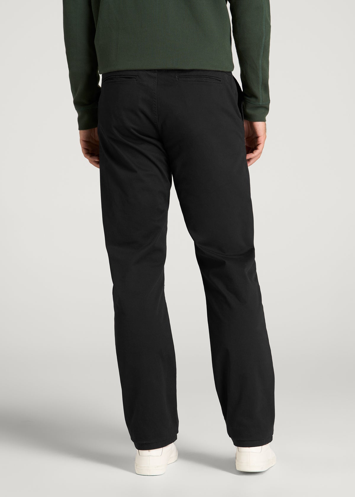 J1 STRAIGHT Leg Chinos for Tall Men in Black