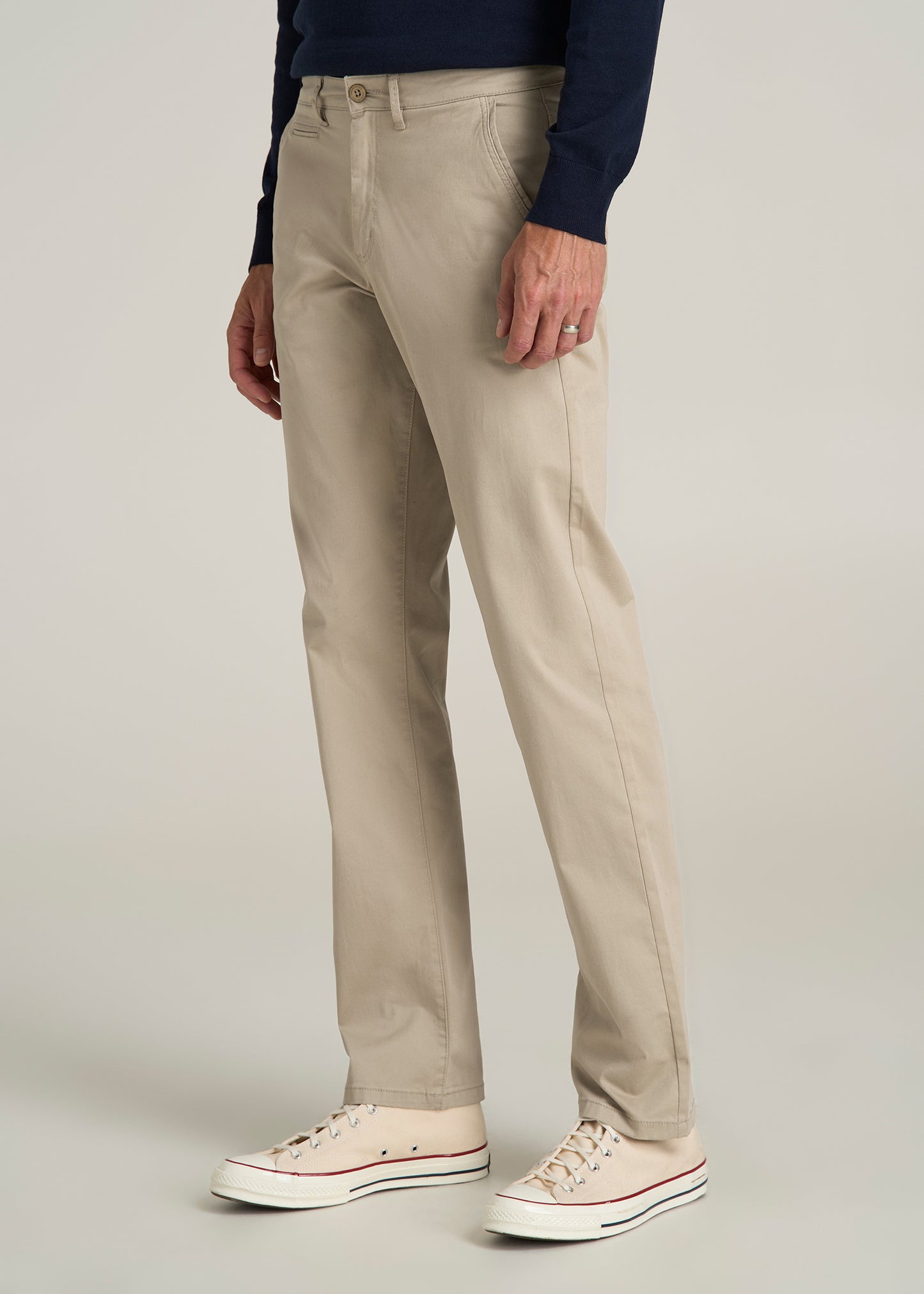 J1 STRAIGHT Leg Chinos in Desert Khaki - Pants for Tall Men