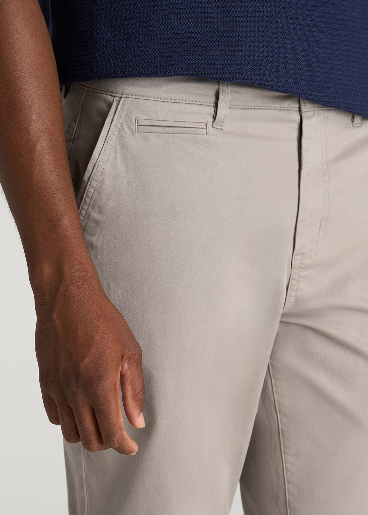 J1 Straight Fit Chino Pants for Tall Men in Moon Rock
