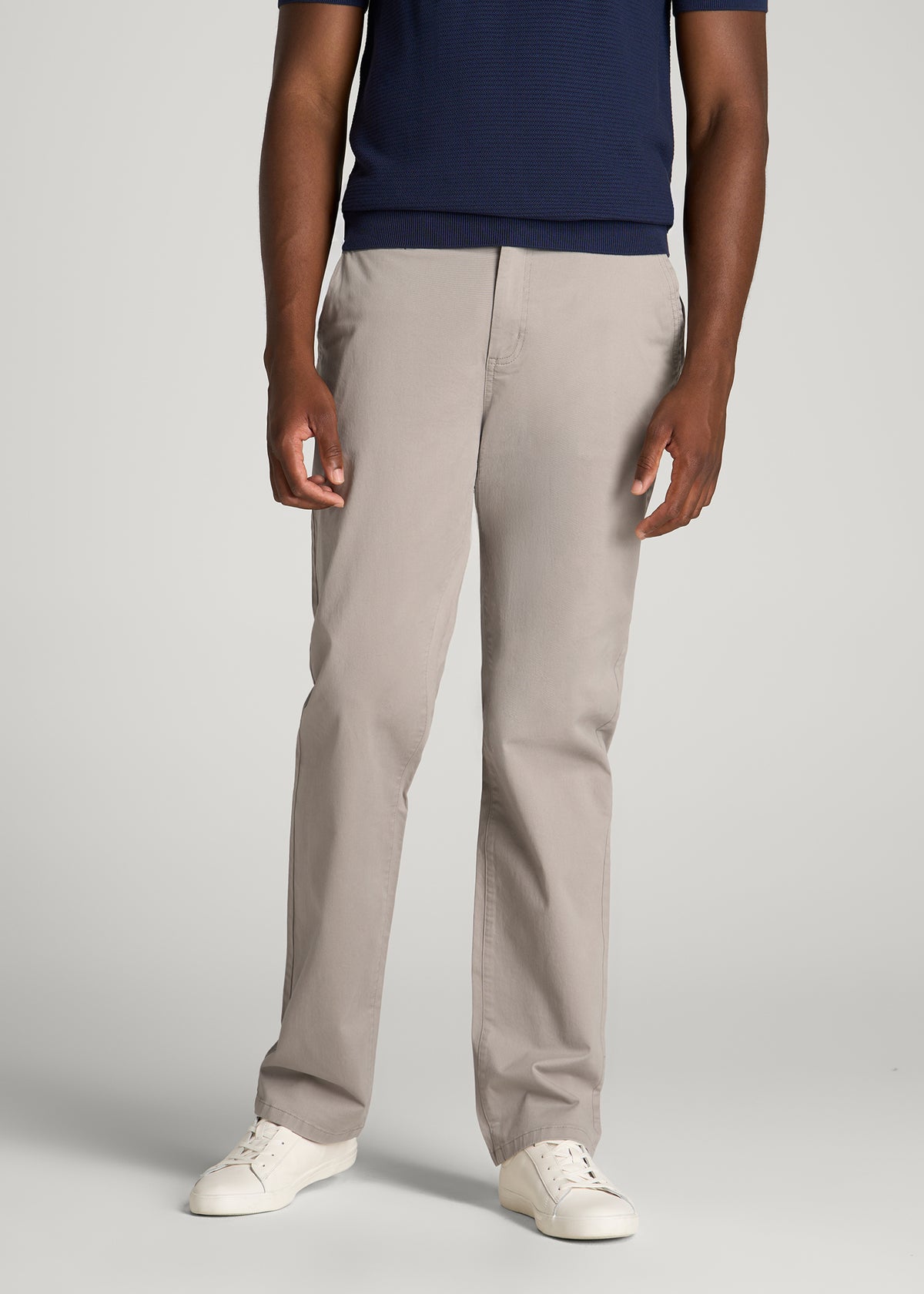 J1 Straight Fit Chino Pants for Tall Men in Moon Rock