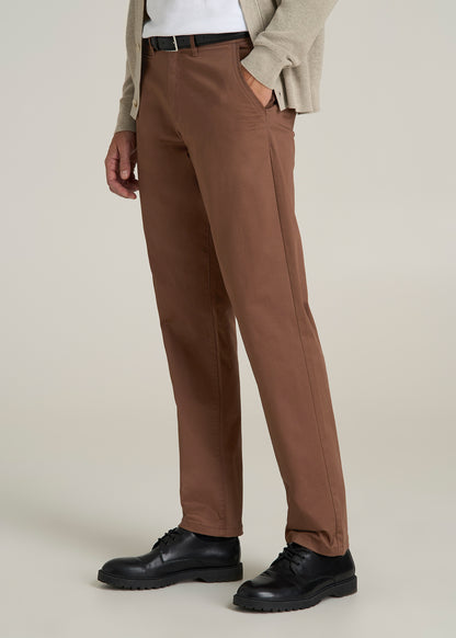J1 STRAIGHT Leg Chinos for Tall Men in Otter Brown