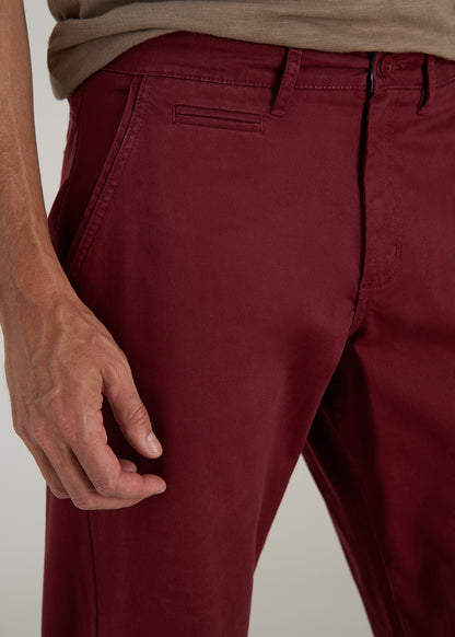 J1 STRAIGHT Leg Chinos for Tall Men in Red Ochre