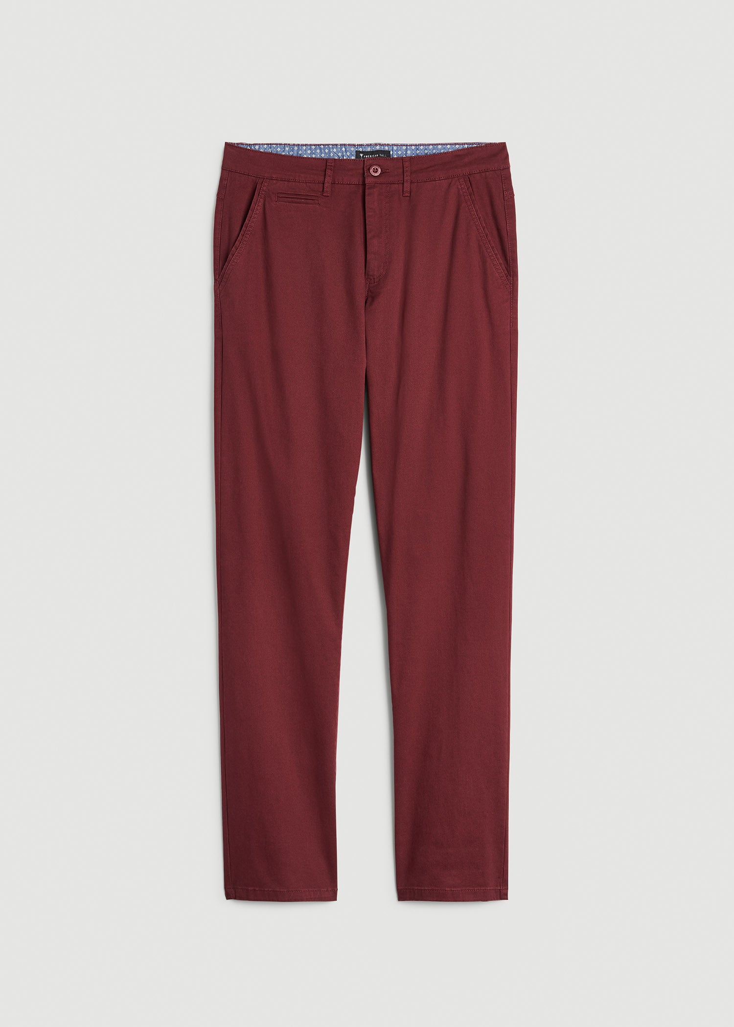 J1 STRAIGHT Leg Chinos for Tall Men in Red Ochre