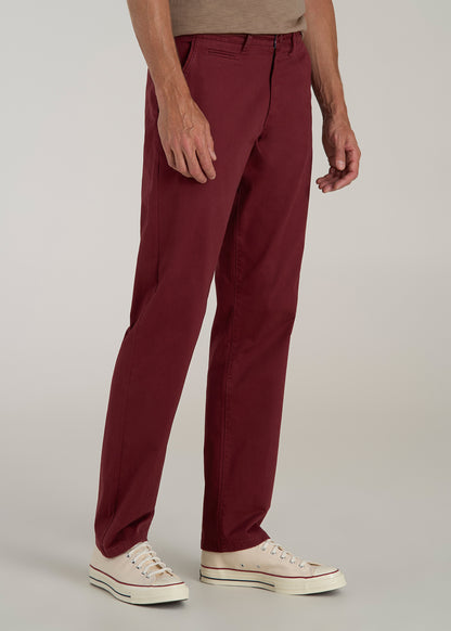 J1 STRAIGHT Leg Chinos for Tall Men in Red Ochre