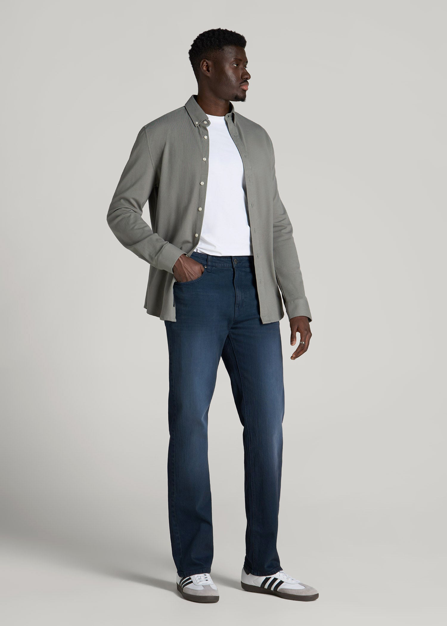 mens dress denim jeans Lee Men's Big & Tall Extreme Motion Relaxed Straight Jean