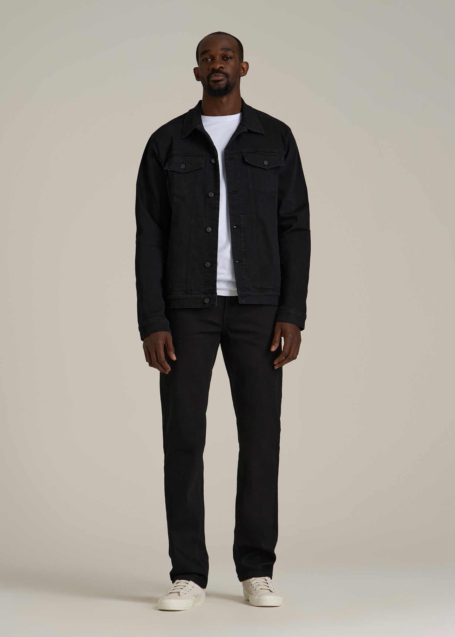 J1 STRAIGHT LEG Jeans for Tall Men in Black