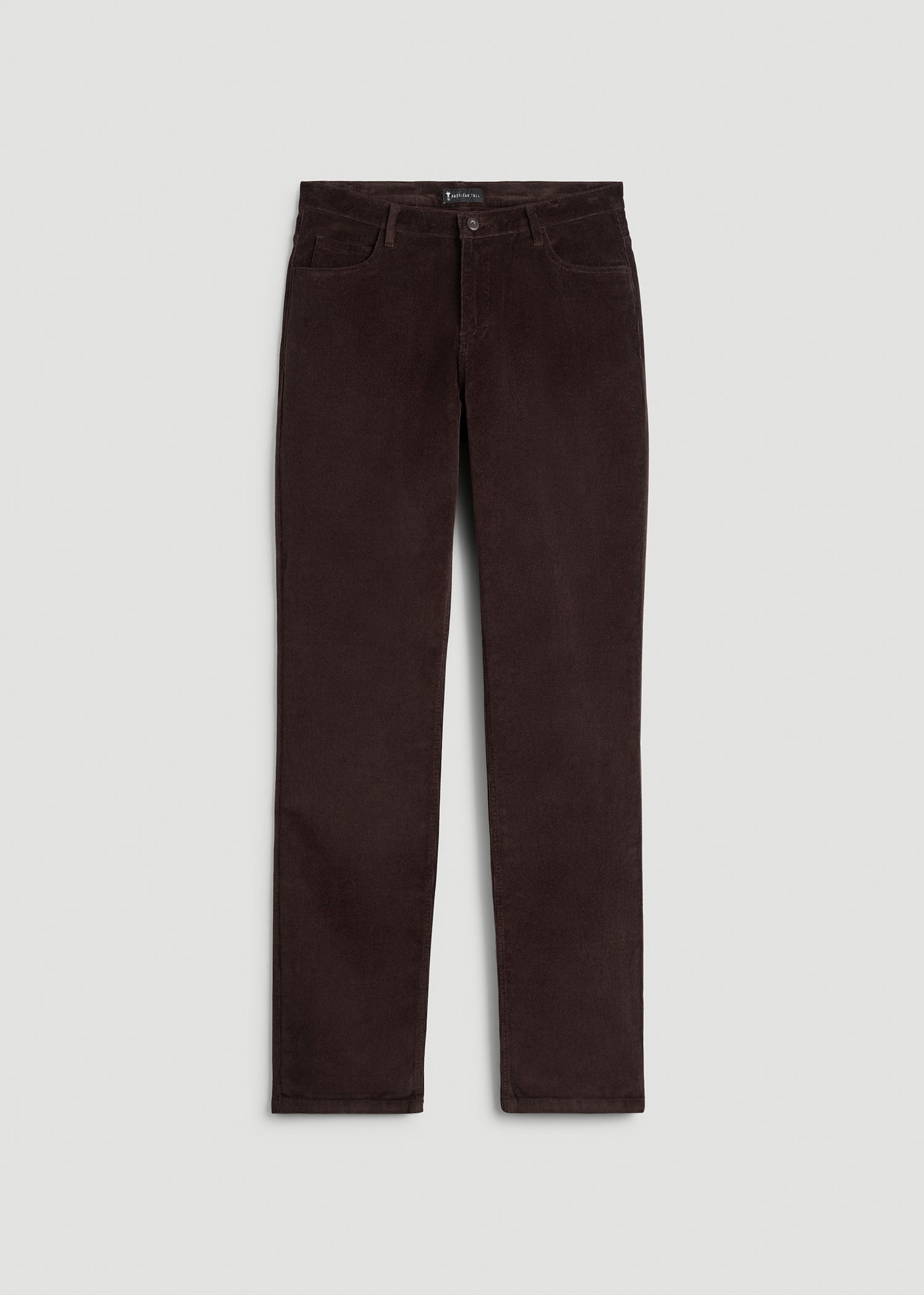 STRAIGHT-LEG Stretch Corduroy Pants for Tall Men in Chocolate